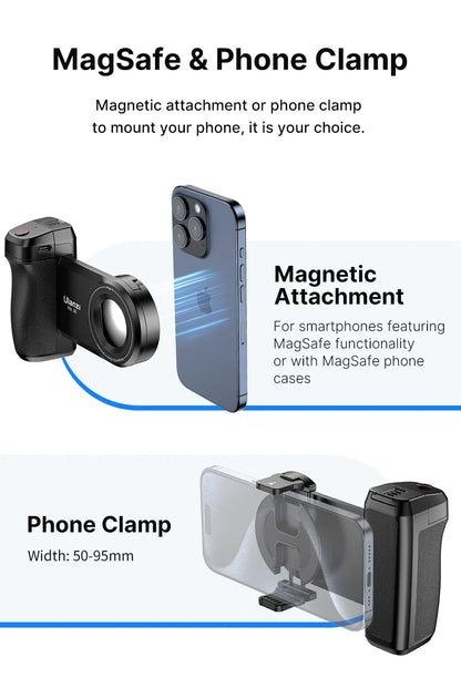 Favolux™ MagSafe Smartphone Camera Shutter Grip Bluetooth Selfie Handle As Camera Photo Stabilizer Vertical Horizontal Shoot