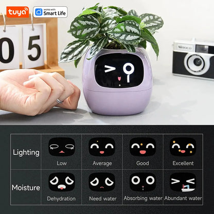 Favolux™ Smart Planter,Endless Fun Over 49 Rich Expressions,7 smart sensors,AI Chips Make Raising Plants Easy and Fun