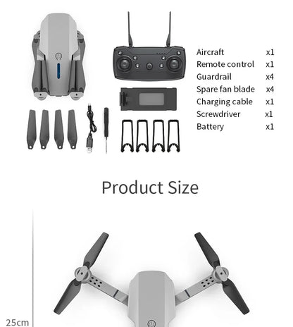 Favolux™ 2023 New E88 Pro WIFI FPV Drone Wide Angle HD 4K 1080P Camera Height Hold RC Foldable Quadcopter Dron Helicopter Toys Gift