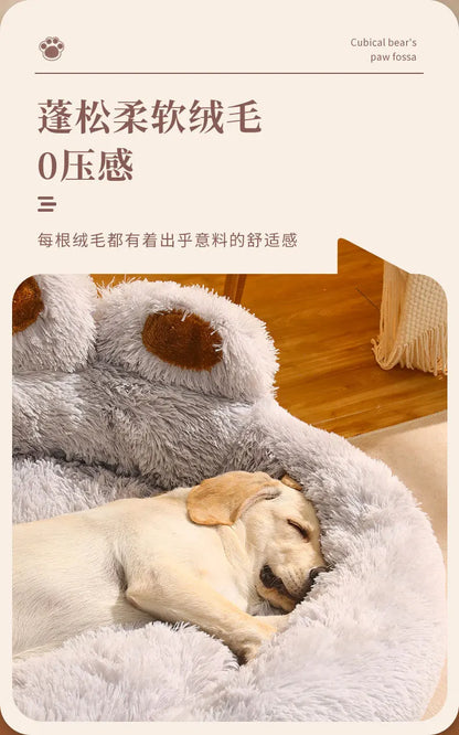 Favolux™ Kennel Winter Warm Medium and Large Dog Corgi Golden Retriever Dog Bed Velvet Sofa Sleeping Mat Four Seasons Pet Supplies