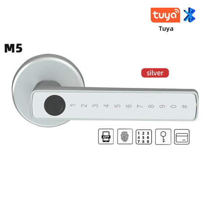 Favolux™ Fingerprint Door Lock Digital Electronic Lock with Password/Key/IC Card/ Smartlife/ Tuya APP Unlock