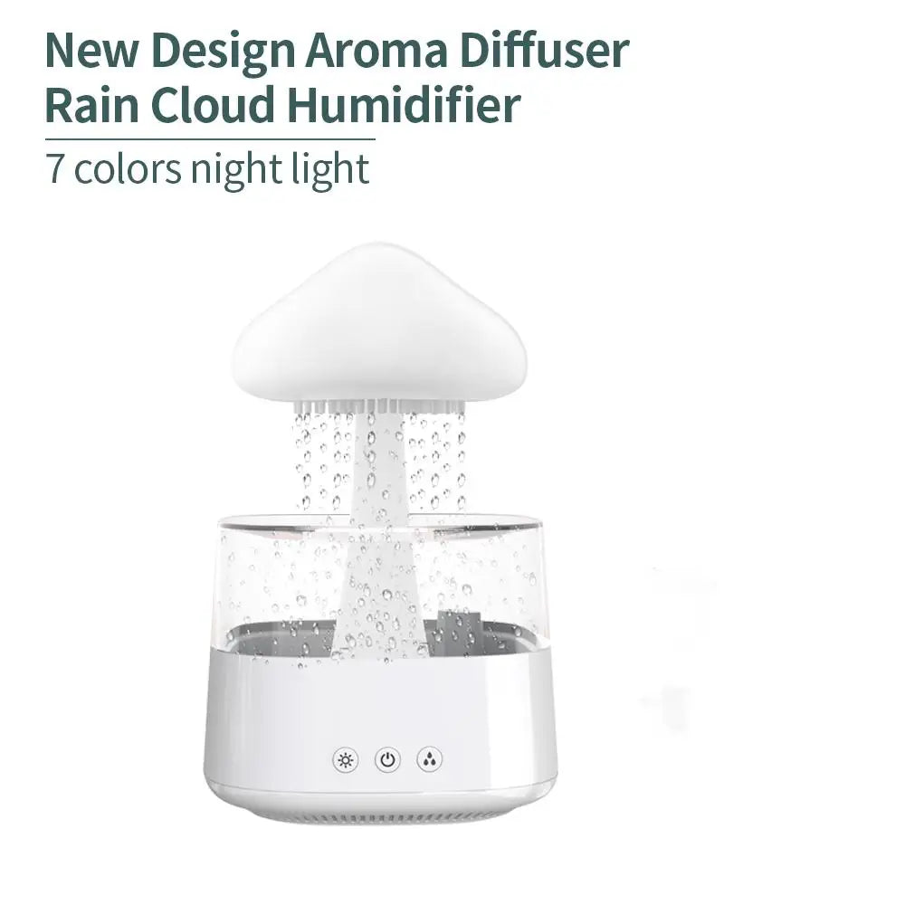 Favolux™ Relax Cloud Rain Diffuser Humidifier Raindrop Aromatherapy Machine Ultrasonic Atomization Humidification Colorful Lamp