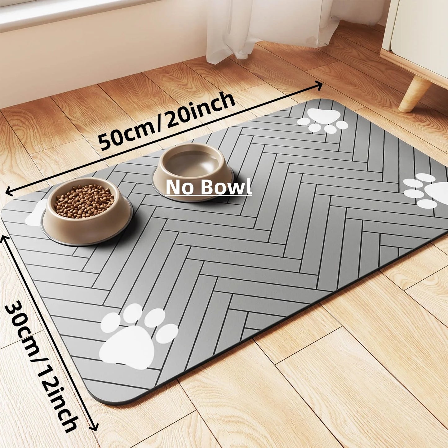 Favolux™ Pet Feeding Mat-Absorbent Pet Placemat for Food and Water Bowl, with Waterproof Rubber Backing, Quick Dry Water Mat for Dog Cat