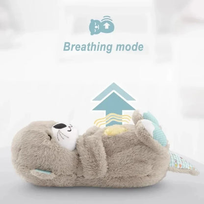 Favolux™ Breathing Bear Baby Soothing Otter Plush Doll Toy Baby Kids Soothing Music Baby Sleeping Companion Sound and Light Doll Toy Gift