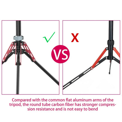 Favolux™ 1.9M Carbon Fiber Lighting Stand Portable Tripod Photography Light Stand for LED Light Flash Softbox Travel Monopod