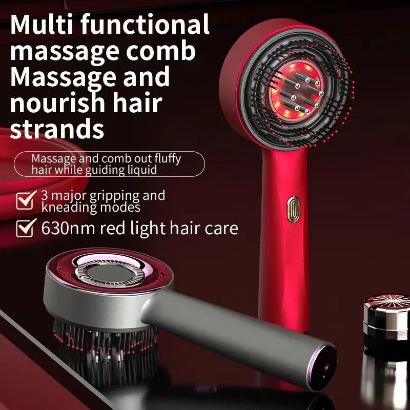 Favolux™ Electric Vibration Massage Comb Red Light Therapy Hair Growth Massage Scalp Brush Anti Hair Loss Liquid Oil Applicator Hair Care