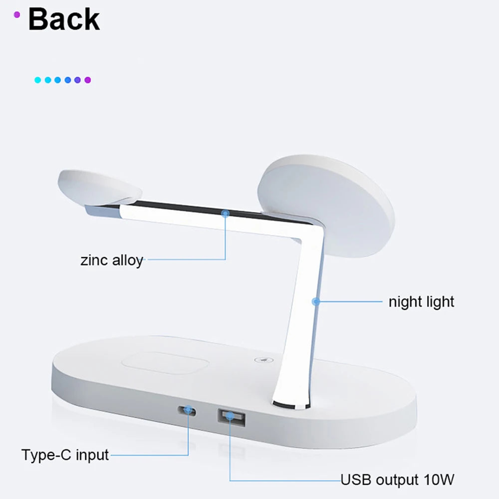 Favolux™ 3 in 1 Wireless Charger Stand For iPhone 12 13 14 15 16 Fast Charging Station for Apple Watch 10 9 8 7 6 5 4 Airpods 2 3 Pro