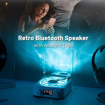 Favolux™ Mini Retro White Noise Bluetooth Speaker Portable Vintage Sleep Aid Bluetooth Speaker Subwoofer With RGB Light Support TF Card