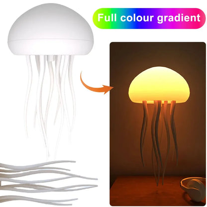 Favolux™ Cartoon Dancing Jellyfish Night Light RGB Gradient Cute Jellyfish Bedside Lamp Voice Control Type-C Charging LED Night Lamp