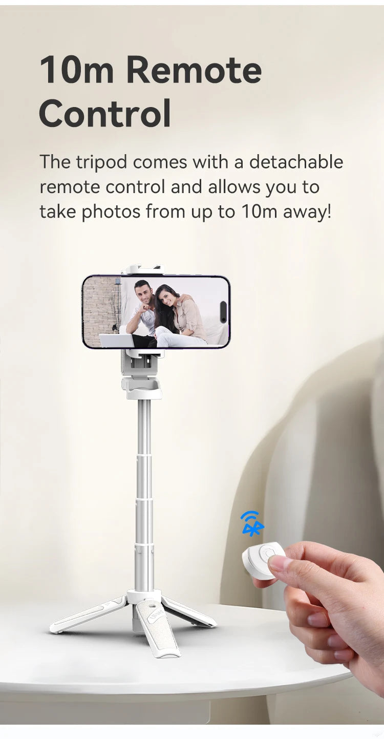 Favolux™ Tripod with Remote 3-in-1 Versatility Selfie Stick Phone Grip with Cold Shoe Mounts Vertical Horizontal Shooting