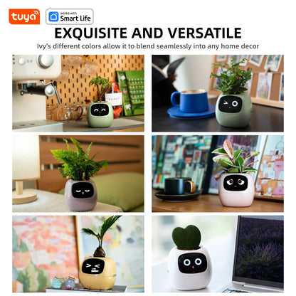 Favolux™ Smart Planter,Endless Fun Over 49 Rich Expressions,7 smart sensors,AI Chips Make Raising Plants Easy and Fun