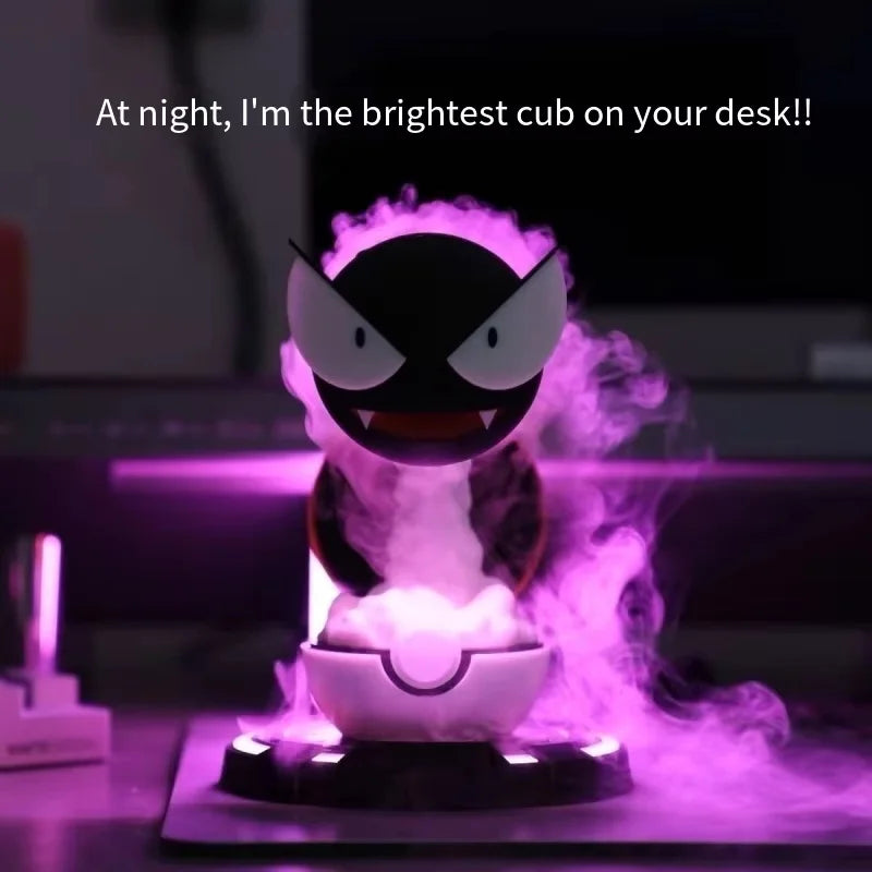 Pokemon Gengar Humidifier Anime Night Light Air Purifier Lighting Led Lamp Room Desktop Cute Purifier Accessories Christmas Gift