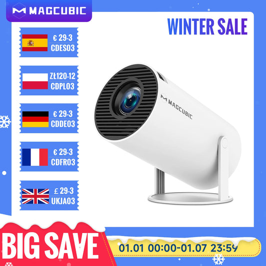 Favolux™ Magcubic Projector HY300 PRO 4K Android 11 Dual Wifi6 260ANSI Allwinner H713 BT5.0 1080P 1280*720P Home Cinema Outdoor Projetor