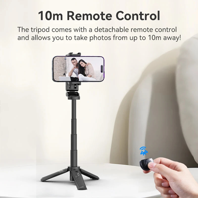 Favolux™ Tripod with Remote 3-in-1 Versatility Selfie Stick Phone Grip with Cold Shoe Mounts Vertical Horizontal Shooting