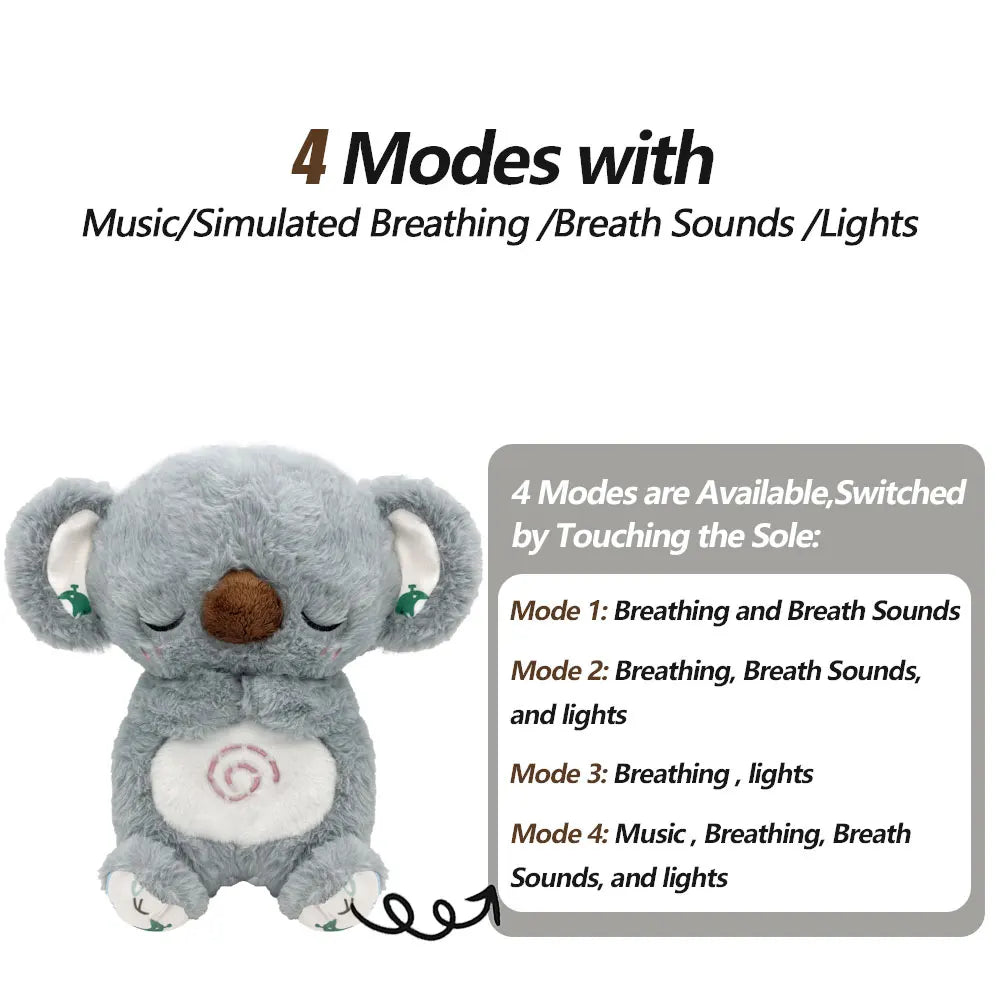 Favolux™ Breathing Bear Baby Soothing Otter Plush Doll Toy Baby Kids Soothing Music Baby Sleeping Companion Sound and Light Doll Toy Gift