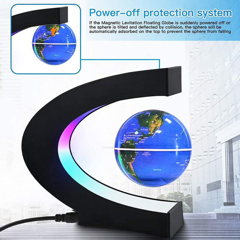 Favolux™ Magnetic Floating Levitation Globe LED World Map Electronic Antigravity Lamp Novelty Ball Light Home Decor Lamps Birthday Gifts