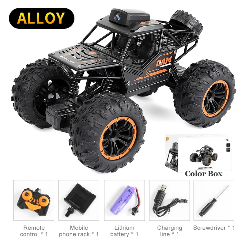 Favolux™ Car With HD Camera FPV WIFI Machine On Remote Control Stunt 1:18 2.4G SUV Radiocontrol Climbing Toys For Kids on a Sign