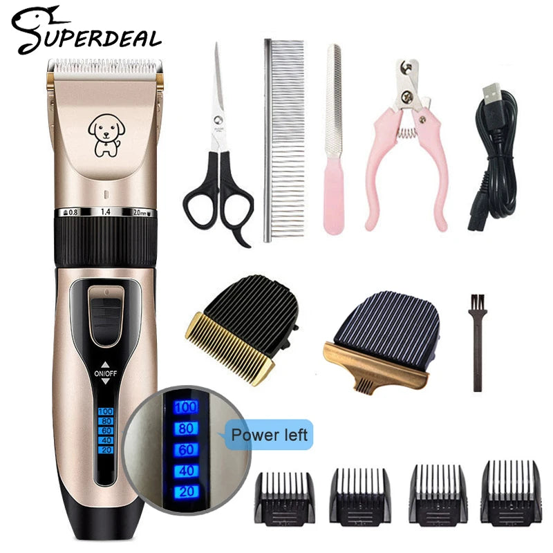 Favolux™ Dog Clipper Dog Hair Clippers Grooming (Pet/Cat/Dog/Rabbit) Haircut Trimmer Shaver Set Pets Cordless Rechargeable Professional