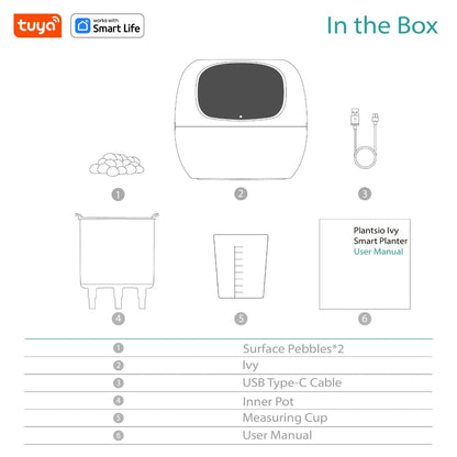 Favolux™ Smart Planter,Endless Fun Over 49 Rich Expressions,7 smart sensors,AI Chips Make Raising Plants Easy and Fun