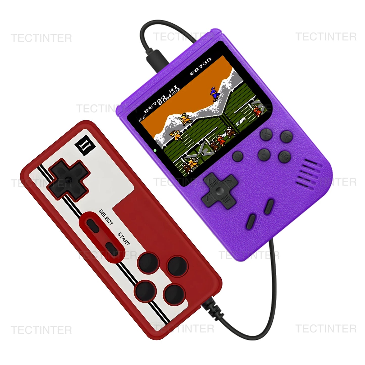 Favolux™ 8-Bit Mini Video Game Console Built in 500 Games Retro Portable Console Handheld Game Player AV Output For Kids Gift Game Boy