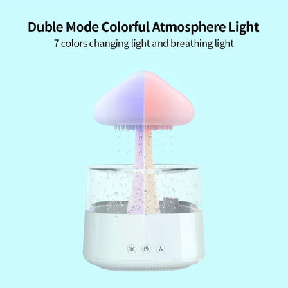 Favolux™ Relax Cloud Rain Diffuser Humidifier Raindrop Aromatherapy Machine Ultrasonic Atomization Humidification Colorful Lamp