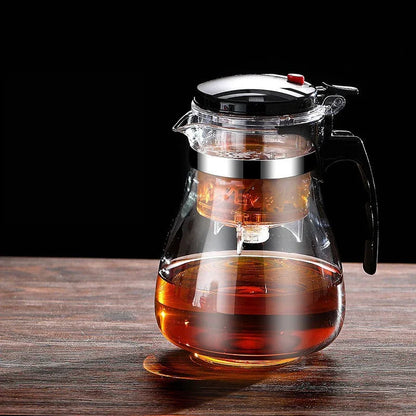 Favolux™ Heat Resistant Glass Teapot One-click filtering Tea Pot Tea Water Separation Filter Tea Maker Coffee Pot Home Teaware Set