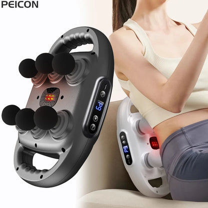 Favolux™ Fascia Gun Muscle Massager Gun High Frequency Back Waist Massage Machine Six-head Body Shoulder Professional Fascia Massage Gun