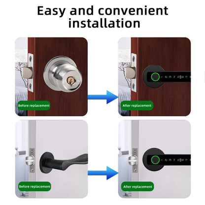 Favolux™ Fingerprint Door Lock Digital Electronic Lock with Password/Key/IC Card/ Smartlife/ Tuya APP Unlock