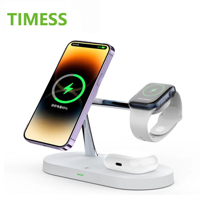 Favolux™ 3 in 1 Wireless Charger Stand For iPhone 12 13 14 15 16 Fast Charging Station for Apple Watch 10 9 8 7 6 5 4 Airpods 2 3 Pro