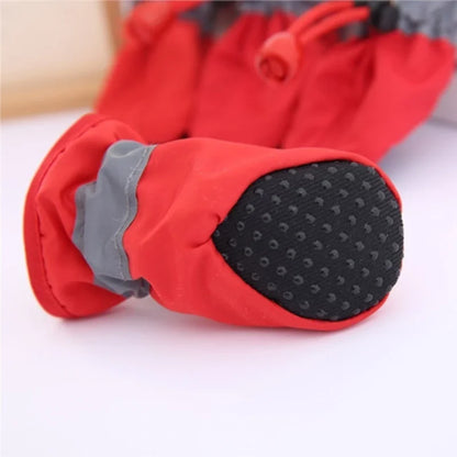 Favolux™ 4pcs/set Waterproof Pet Dog Shoes  Anti-slip Rain Boots Footwear for Small Cats Dogs Puppy Dog Pet Booties Pet Paw Accessories