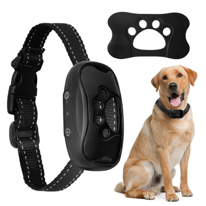 Favolux™ Pet Dog Anti Barking Device USB Rechargeable Dogs Training Collar Ultrasonic Stop Barking Vibration Anti Bark Collar