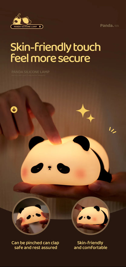 Favolux™ LED Night Light Cute Animal Panda Rabbit Illumination Light USB Charging Timed Bedside Decoration Children's Desktop Light Birth