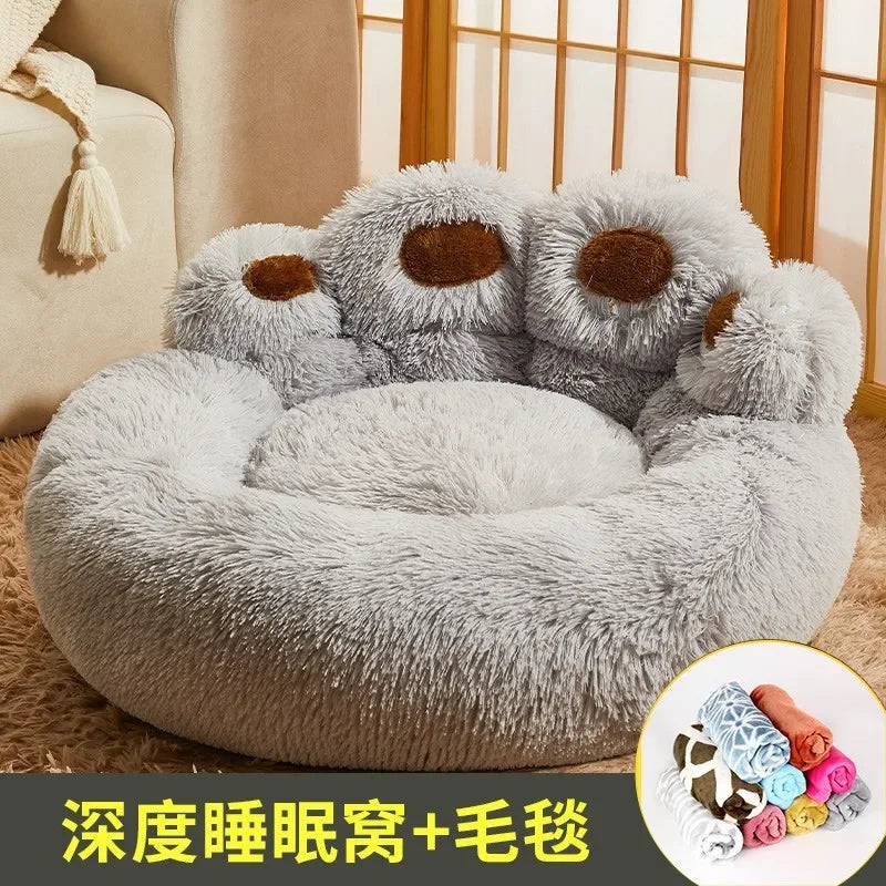 Favolux™ Kennel Winter Warm Medium and Large Dog Corgi Golden Retriever Dog Bed Velvet Sofa Sleeping Mat Four Seasons Pet Supplies