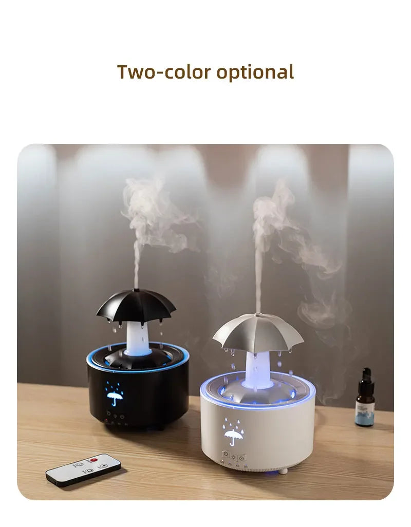 Favolux™ Creative Umbrella Water Drop Air Humidifier with Colorful Light Raindrop Aroma Essential Oil Diffuser Aromatherapy Humidifier