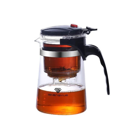 Favolux™ Heat Resistant Glass Teapot One-click filtering Tea Pot Tea Water Separation Filter Tea Maker Coffee Pot Home Teaware Set