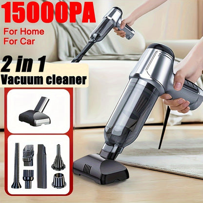 1pc Vacuum Cleaner 15000PA Wireless Handheld Vacuum Cleaner Home Appliance Car Vacuum Cleaner Wireless Handheld Car Vacuum Vacuuming And Blow 2 IN 1 Portable Strong Suction Cleaner Vacuum Accessories Cleaning Accessories Small Appliance